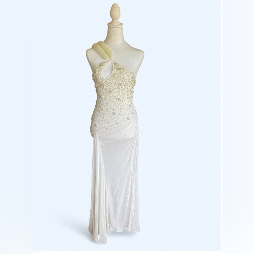 Elegant Off-White by Virgil Abloh One-Shoulder Dress